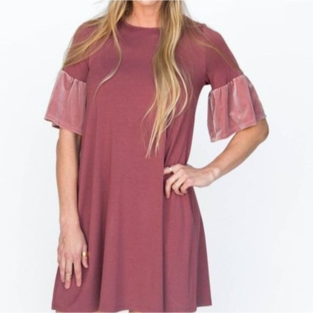 NWT Agnes & Dora Adore Tunic Dress in Rose Size Small